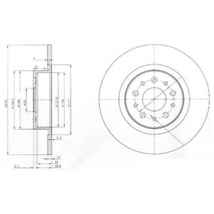 Тормозной диск DELPHI BG3857