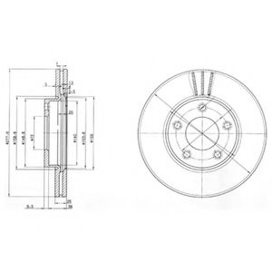 Тормозной диск DELPHI BG3927