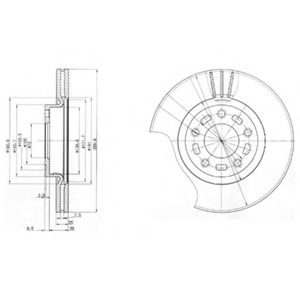 Тормозной диск DELPHI BG3928