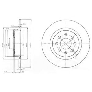 Тормозной диск DELPHI BG3945