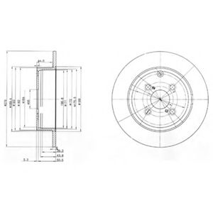 Тормозной диск DELPHI BG3974