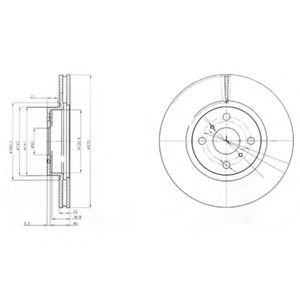 Тормозной диск DELPHI BG4054