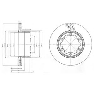 Тормозной диск DELPHI BG9015
