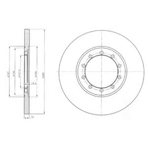 Тормозной диск DELPHI BG4075