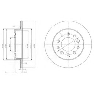 Тормозной диск DELPHI BG3862