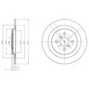 Тормозной диск DELPHI BG4076