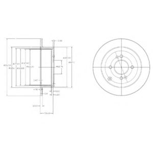 Тормозной диск DELPHI BG4097