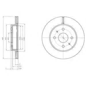 Тормозной диск DELPHI BG4128