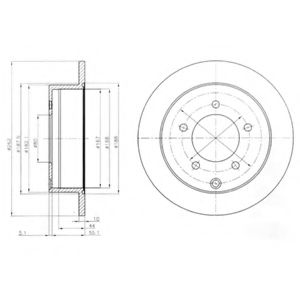 Тормозной диск DELPHI BG4198