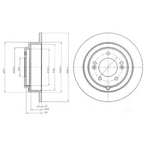 Тормозной диск DELPHI BG4262