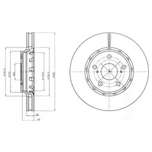 Тормозной диск DELPHI BG4276