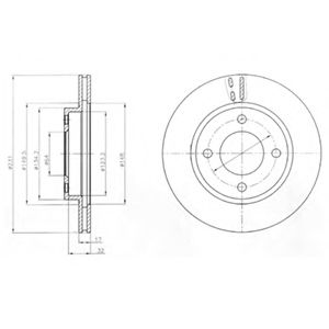 Тормозной диск DELPHI BG4299