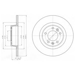 Тормозной диск DELPHI BG4301