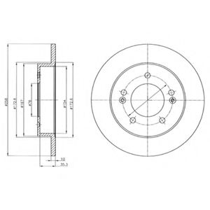 Тормозной диск DELPHI BG4310