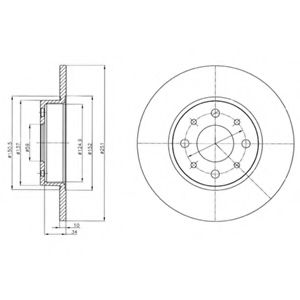 Тормозной диск DELPHI BG4312