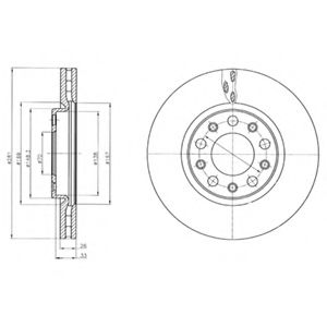 Тормозной диск DELPHI BG4314