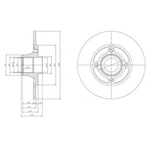 Тормозной диск DELPHI BG9033RS