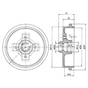 Тормозной барабан DELPHI BF310