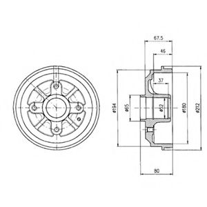Тормозной барабан DELPHI BF324