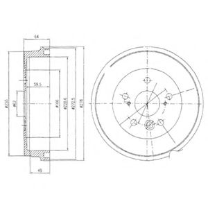 Тормозной барабан DELPHI BF495
