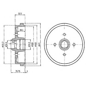Тормозной барабан DELPHI BF96