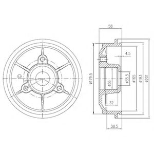Тормозной барабан DELPHI BFR267
