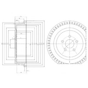 Тормозной барабан delphi BF515