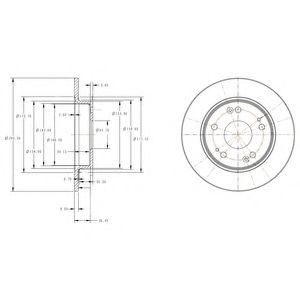 Тормозной диск DELPHI BG4118C