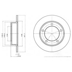 Тормозной диск DELPHI BG2208