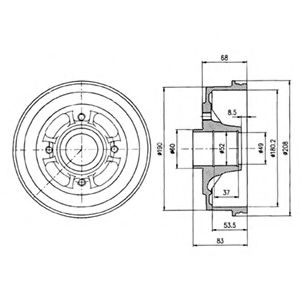 Тормозной барабан DELPHI BF272