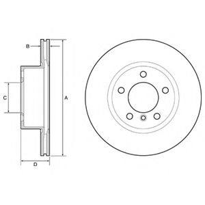 Тормозной диск DELPHI BG4645C