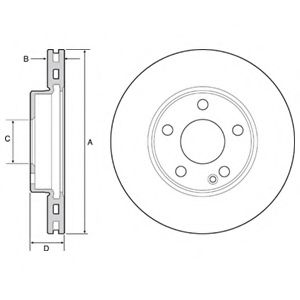 Тормозной диск DELPHI BG4554C