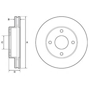 Тормозной диск DELPHI BG4651C