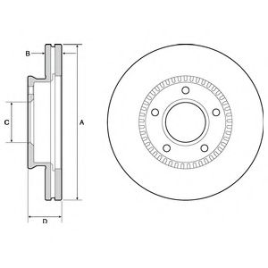 Тормозной диск DELPHI BG4663C