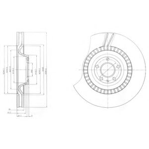 Тормозной диск DELPHI BG9065C