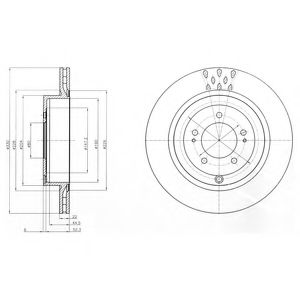 Тормозной диск DELPHI BG4204C