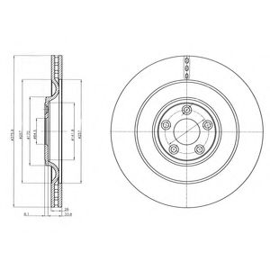 Тормозной диск DELPHI BG9103C