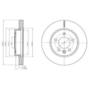 Тормозной диск DELPHI BG4343C
