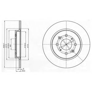 Тормозной диск DELPHI BG4385C