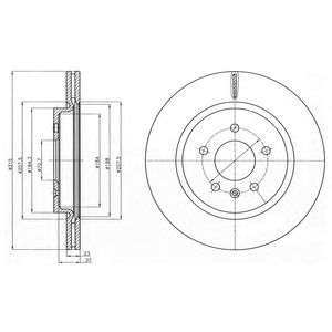 Тормозной диск DELPHI BG4388C