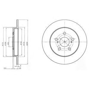 Тормозной диск DELPHI BG4201C