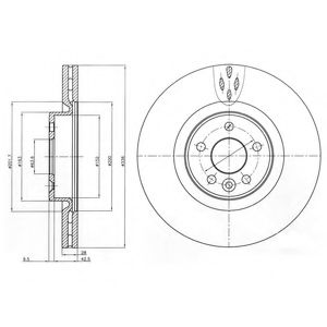 Тормозной диск DELPHI BG9077C