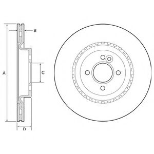 Тормозной диск DELPHI BG4568C