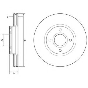 Тормозной диск DELPHI BG4569C
