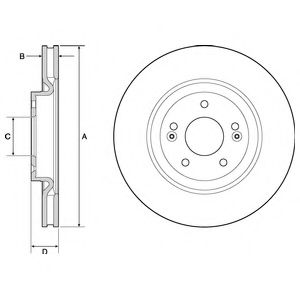 Тормозной диск DELPHI BG4683C