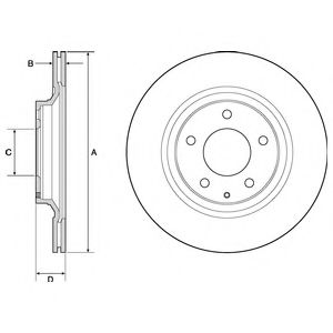 Тормозной диск DELPHI BG4693C