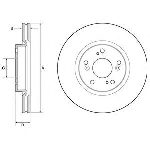 Тормозной диск DELPHI BG4698C