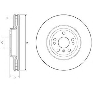 Тормозной диск DELPHI BG9148C