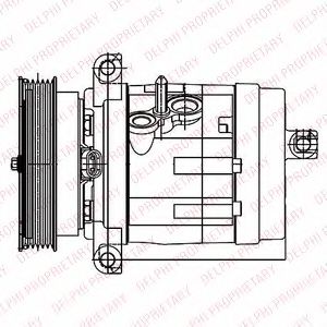 Компрессор кондиционера DELPHI TSP0155984
