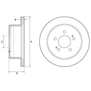 Тормозной диск DELPHI BG4677C